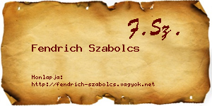Fendrich Szabolcs névjegykártya